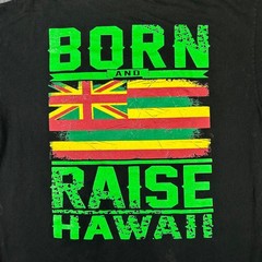 Shaka Active Born and Raise Hawaii King Kamehameha Black Graphic T-Shirt 3XL