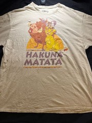 Lion King Hakuna Matata Cream XL T-Shirt Simba Timon Pumbaa Disney