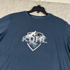 Kuhl Mens Shirt Medium Organic Cotton Blue Graphic Tee Wildfibre
