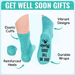 Get Well Soon Gifts After Surgery Socks for Women Inspirational Present Green