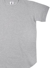 Mens Cotton Crew Neck Athletic Short Sleeve Curved Hem Plain Grey T-Shirt