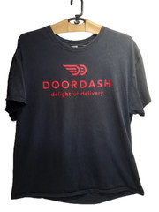 DoorDash Delightful Delivery T-Shirt – Employee Short Sleeve Tee – Mens XL Black