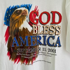 September 11 2001 911 God Bless America Graphic T-Shirt Size XL