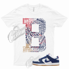 BLS T Shirt for Dunk Low LA Dodgers SB Deep Royal Blue Sport Red Gum Light Navy
