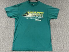 Arctic Cat Wildcat Shirt Large Teal Vintage Distressed Stain Single Stitch 90s