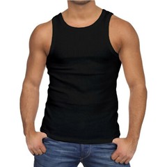 3 Packs Men’s Color Tank Top A-Shirts 100% COTTON FIRST QUALITY/ 2 BLK , 1 GRAY/