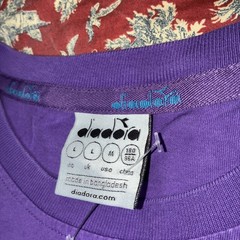 DIADORA Purple TEE SHIRT Sz M Used Clean No Returns