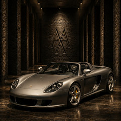 CARBON TRENCH – Porsche Carrera GT – Analog Automotive Heavyweight Tee