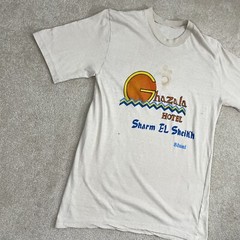 Vintage 80s Ghazala Hotel Egypt T Shirt Adult Small Tourist Tee Africa Sinai