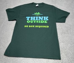 Port Company T-Shirt Med Core Blend Tee Green Short Sleeve Think Outside The Box