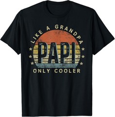 Papi Like a Grandpa Only Cooler Papi Gifts Vintage Style T-Shirt