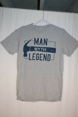 Mens Dads S/S Gray T-Shirt MAN MYTH LEGEND Hammer M 38-40
