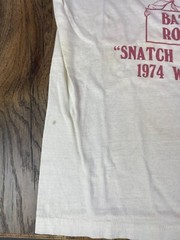 REAL VTG RARE 1974 PHI KAPPA SIGMA BATON ROUGE SNATCH CRACKERS – S WHITE T-Shirt