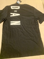 Air Jordan Shirt Mens Small Black Shoulder Spellout Short Sleeve Basketball