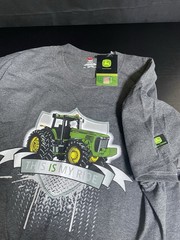 John Deere This Is My Ride Tractor Graphic T-Shirt XL Gray NWT Licensed