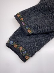 Other Brands Ecuador Knit Knit Sweater (Thick) Large Wool Gray Solid Color