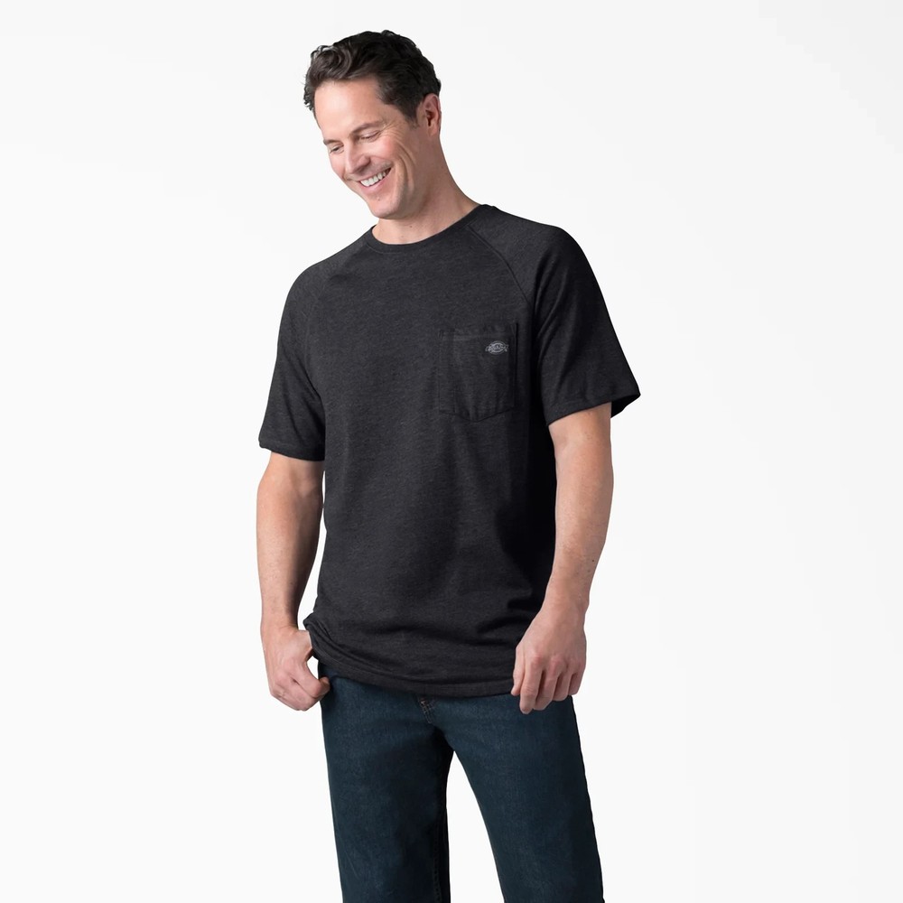 Dickies Men’s Short Sleeve Performance Cooling Tee Big-Tall, Black Heather, 3T