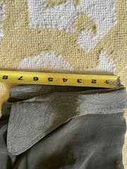 Henry Duarte Olive Ombre Paisley Shirt Pearl Butts Bell Sleeves Y2K 2000sUSA M