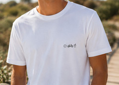 Sun Bicycle Soda Casual Man T-Shirt 100% Organic Cotton Minimal Style Summer