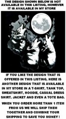 BEAUTIFUL BLACK WILD WOLVES WOLF PACK LYCAN WEREWOLF FULL MOON T-SHIRT AB726