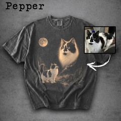 Custom Pet Portrait Personalized Comfort Tee Dog Cat Animal Gift
