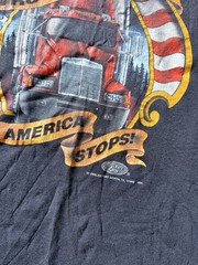 Vintage 1992 3D Emblem If Truckers Stop America Stops T-Shirt Made USA L