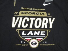 Georgia Bulldogs Shirt Mens Large Black Nike UGA 2021 National Champion Tee NEW