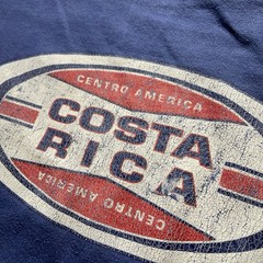 Vintage Morpho Costa Rica T-Shirt Mens Large Blue Tourist Souvenir Distressed
