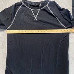 ASOS Design Shirt Mens Large Black Raglan Crew Neck Long Sleeve Workout