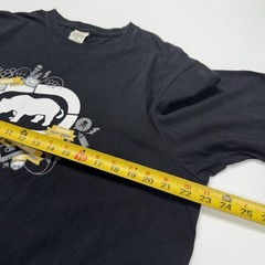 Vtg Ecko UNLTD Mens Shirt XL Black Big Logo Punk Rhino Retro Skater Y2K Grunge