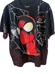 Marvel Spider-Man CVLA Graphic Shirt Black Lightning Sleeve Men’s Large NWOT
