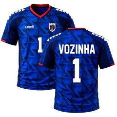Cape Verde Vozinha #1 Blue Soccer Jersey _ Football Fan Shirt Personalized Name