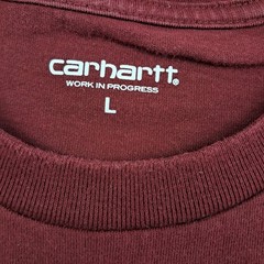 Carhartt T Shirt Large Men’s Red Cotton Lightweight Casual Work Wear Plain Chase