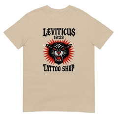 Leviticus Tattoo Shop, Biblical Ink Master, Historial Art, Printed T-Shirt