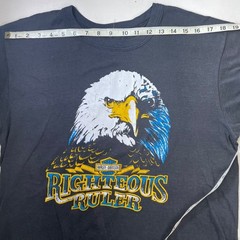 VTG Harley Davidson Righteous Ruler Eagle Graphic T-Shirt Large Single Stitch 3D