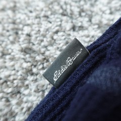 Eddie Bauer Shirt Mens XL Blue Waffle Knit Thermal Crewneck Long Sleeve Outdoor