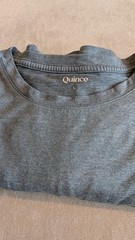 Quince Flowknit Breeze Performance Tee T-Shirt Mens Large Heather Sky Blue
