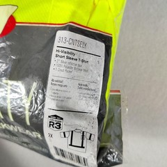 PIP Hi-Vis Shirt Mens 2XL Safety Yellow Short Sleeve Reflective Tape Class 3