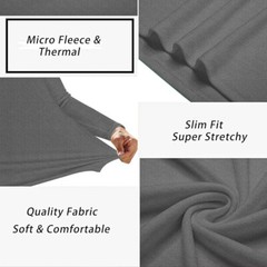 Men Mock Neck Turtleneck Long Sleeve Shirts Undershirt Thermal Fleece Lined Tops
