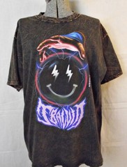 HTF Vibras J Balvin Black Washed Crystal Ball Future Finder Tee Shirt Mens XL