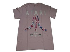 Atari Pink Shirt with Floral Design Retro Look Shirt Men’s SMALL NEW