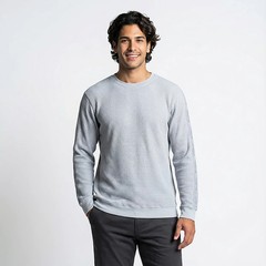 Costa Del Mar Mens Thermal Crew Shirt Waffle Knit Long Sleeve Fishing Casual