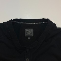 FAMOUS STARS & STRAP 3/4 Sleeve Henley T SHIRT Sz Mens XL Travis Barker