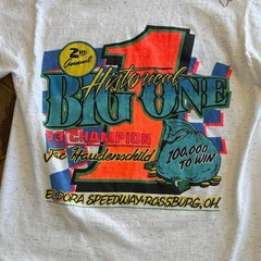 Vintage 90s Eldora Speedway Big One Dirt Track Racing T-Shirt Size Medium