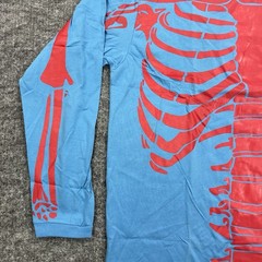 LRG Dead Serious Shirt Mens XL Blue Skeleton Lifted Research Group Kanye Glow