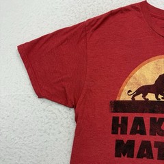 Disney Lion King Shirt Mens XL Red Simba Timon Pumbaa Hakuna Matata Short Sleeve