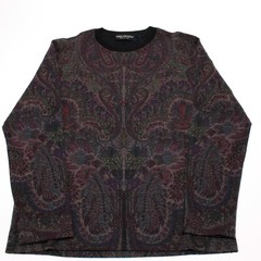 Fabio Caviglia NWOT Long Sleeve T-Shirt Size Medium in Dark Taupe/Multi Print