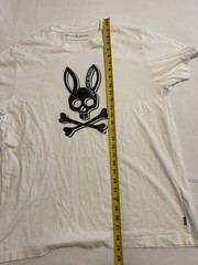 Psycho Bunny Men’s Sz 7 White Serge Embroidered Graphic Tee Shirt