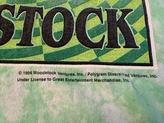 Vintage Woodstock 94 Peace Music Festival XL T Shirt USA Tie Dye Single Stitch