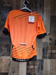 Castelli Rosso Corsa Cycling Jersey 2XL Orange Special Edition Made in Romania